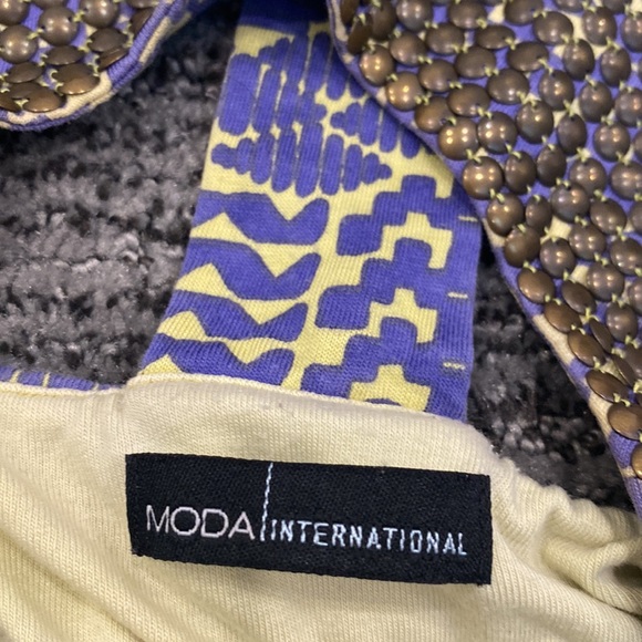 Moda International tank top with embellished collar. - Picture 2 of 5